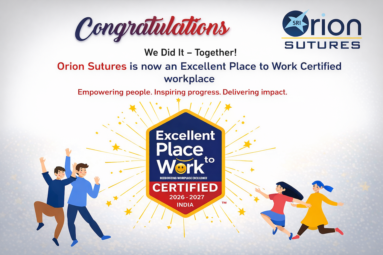 Orion Sutures Recognized as an Excellent Place to Work Certified Workplace for 2026–2027